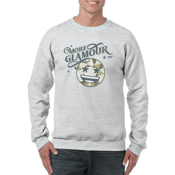 More Glamour - Starry Sparkle Retro Emoji Graphic Men's Sweatshirt