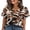 Black and Orange, variant on Womens Summer Tops Short Petal Sleeve Shirts Fashion V Neck Womens Clothing White