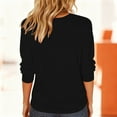 thumbnail image 4 of Miluxas Women's Heart Cut Out Oversized Sweatshirts 3/4 Sleeve Pullover Tops Black XL(XL), 4 of 8