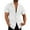 White, variant on LADIGASU Men's Solid Color Cotton Linen Double Pocket Button Up Shirt