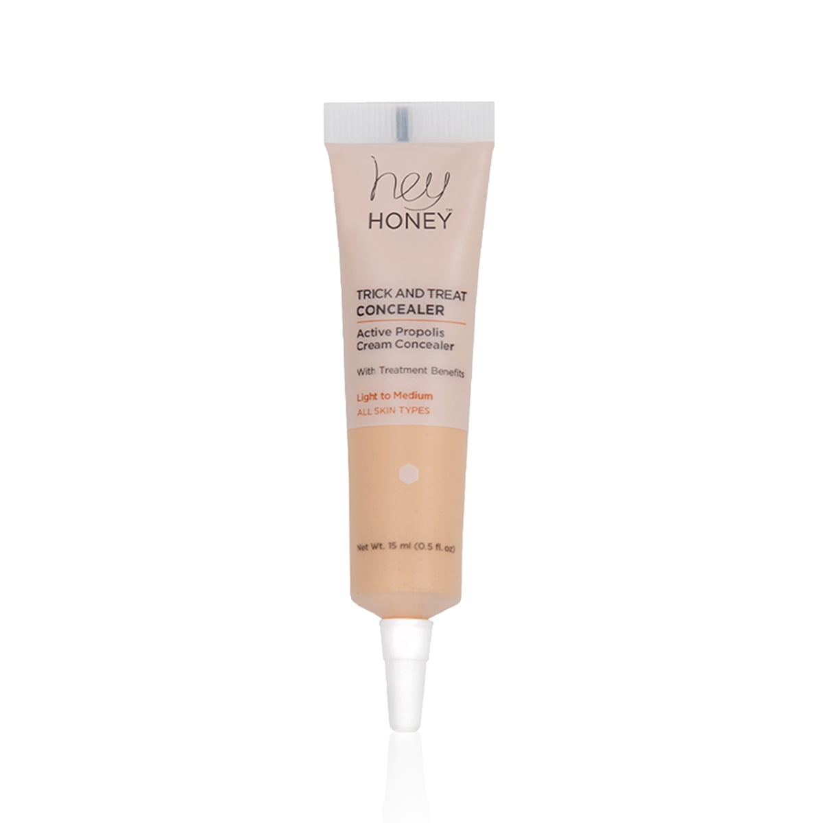 Hey Honey Trick and Treat Cream Concealer Makeup, Light to Medium Coverage, Propolis, Treatment Benefits, 0.5 fl. oz