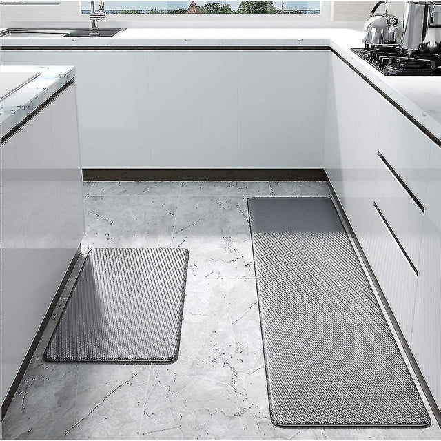 Alfombras de cocina impermeables antideslizantes, alfombra de suelo acolchada gruesa antifatiga
