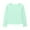 Mint Green, variant on Gyujnb Girls Sweatshirts Kids Casual Knit Long Sleeve Shirts Tops Round Neck Hollow Out Blouse Loose Fit, Comfortable Breathable Soft Warm Basic Tops,Size:12-14 years