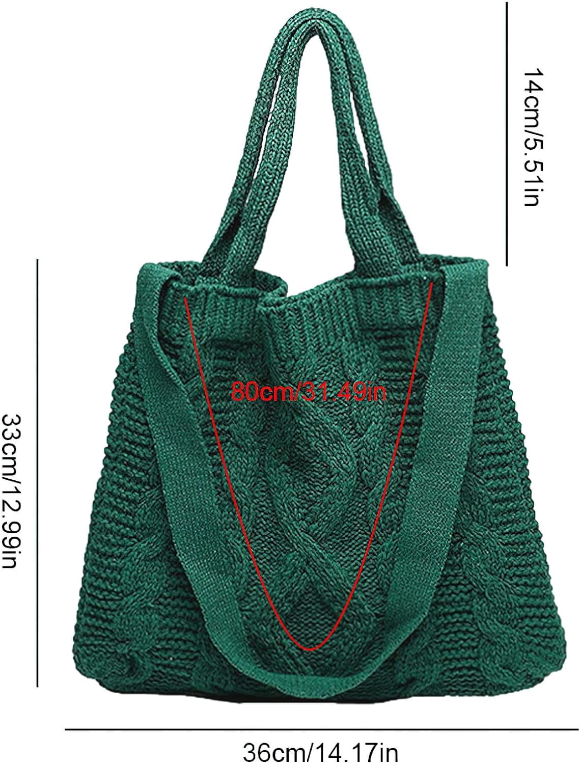 LinYooLi Women's Cute Crochet Tote Bag Aesthetic Y2k Knitted Beach Bag Hobo Handbag Large Capacity Crossbody Shoulder Bags