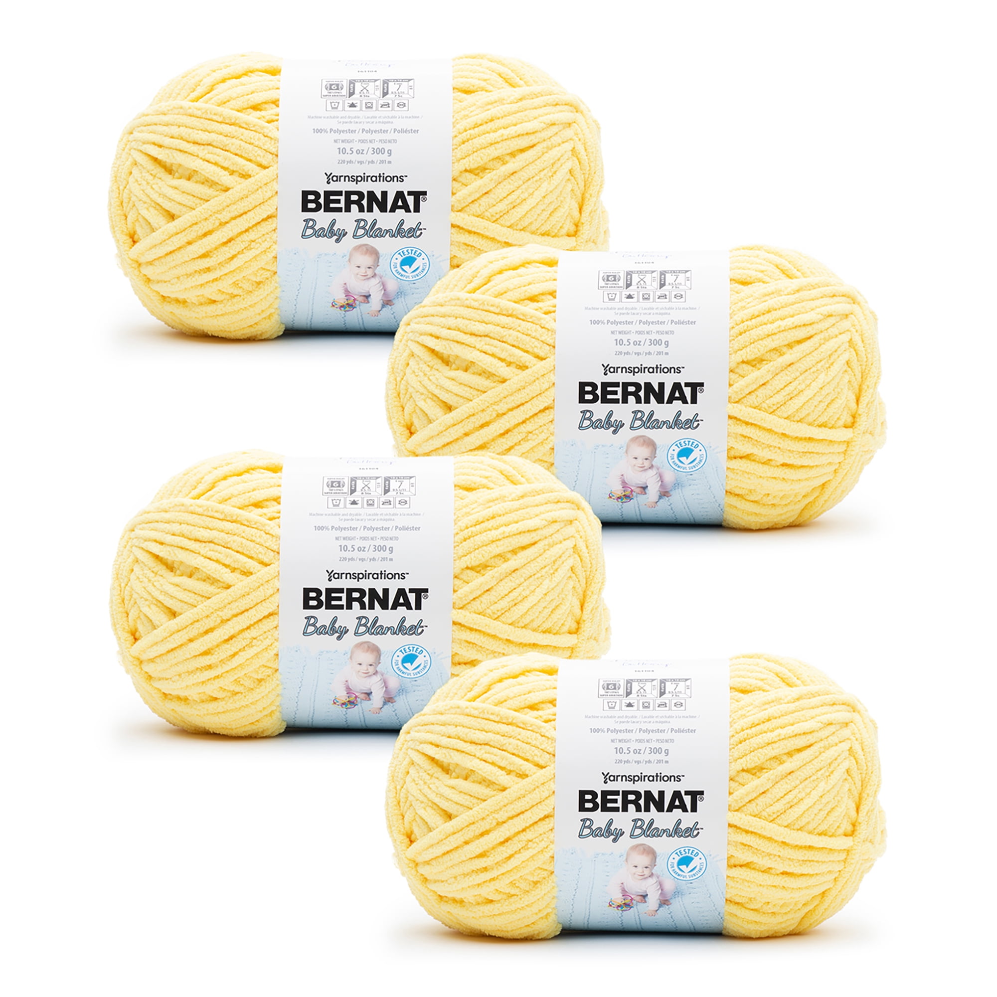 Bernat® Baby Blanket™ 6 Super Bulky Polyester Yarn, Buttercup 10.5oz