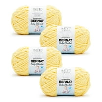 Bernat® Baby Blanket™ #6 Super Bulky Polyester Yarn, Buttercup 10.5oz/300g, 220 Yards (4 Pack)
