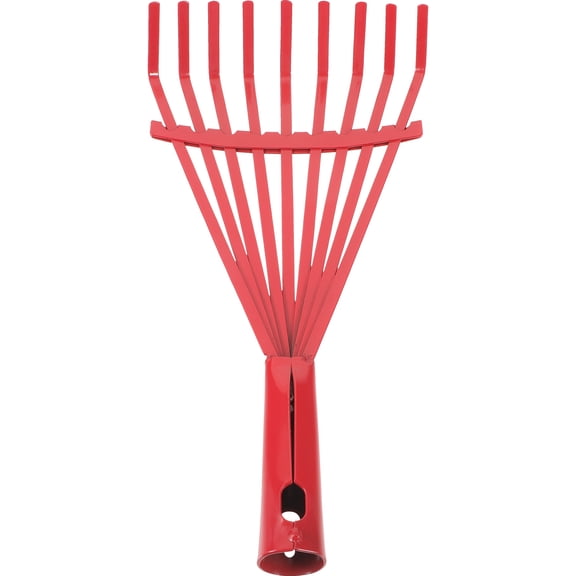 NICEXMAS Red High Carbon Steel Garden Hand Rake for Soil Loosening Leaves Cleaning and Outdoor Use