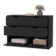 thumbnail image 4 of HomeRoots 518029 30.67 x 42.17 x 16.26 in. Black Manufactured Wood Six Drawers Modern Dresser, 4 of 5