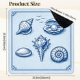 thumbnail image 2 of Mahjong Mat 31.5" x 31.5" Detailed Line Various Seashells Pearl Oyster Non-Slip Noise Reduction Mahjong Tiles Table Cover for Dominoes Poker Card Board and Tile Games, 2 of 6