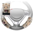thumbnail image 1 of EREHome Animals Leopard Steering Wheel Cover Hook and Loop Covers For Car Size 10x16cm 2 PCS, 1 of 2