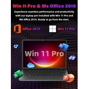 Fsjun 11 Mini 2-in-1 Touchscreen Laptop, Intel N100, 16GB DDR4 RAM, 512GB SSD, Win 11 Pro + Office 2019, Backlit Keyboard, Facial Recognition, USB-C, Portable Laptop for Students, Travel & Business