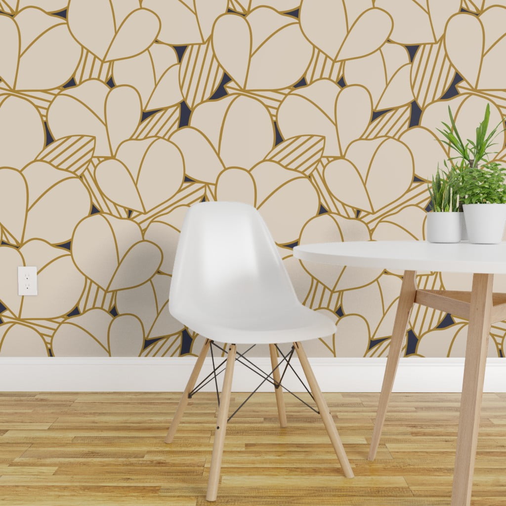 Peel-and-Stick Removable Wallpaper Deco Art Large Scale Beige Neutral