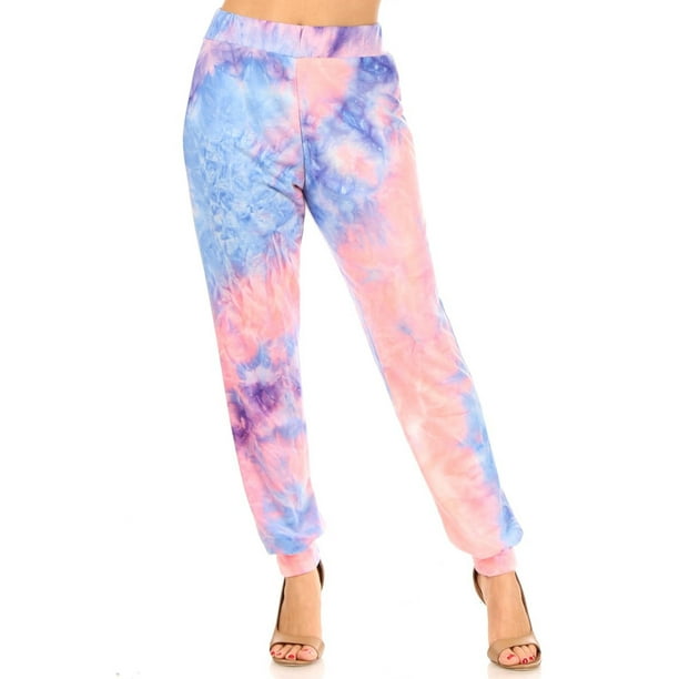 tie dye cuffed joggers