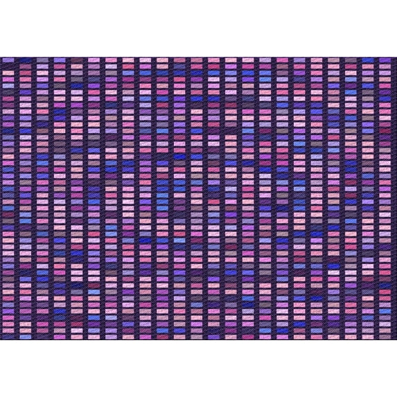 Ahgly Company Indoor Rectangle Patterned MediumOrchid Purple Area Rugs, 8' x 12'
