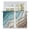 Turquoise Brown, variant on Teal Blue Ombre Cream Tier Curtains, Modern Geometric Brown Aesthetic Light Filtering Kitchen Curtains, 2Pcs Rod Pocket Half Window Treatments Panels for Sink Cafe Cabinet Basement 27.5x45 Inches