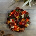 thumbnail image 2 of Hydrangea and Pine Cone Artificial Autumn Harvest Wreath - 10-Inch, Unlit, 2 of 3