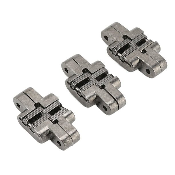 3 Piezas 43 Mm Mini Bisagras De Cerradura De Puerta Invisibles 180 Grados Bisagra Cruzada De aleación De Zinc Para Joyero De Gabinete