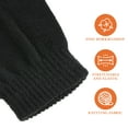 thumbnail image 4 of Guantes para niños de otoño e invierno, tejidos en color liso, con cinco dedos, cálidos, de 4 a 12 años (negros)., 4 of 5