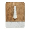 thumbnail image 4 of Creative Co-Op Mango Wood and Marble Cheese and Cutting Board with Inlaid Marble Pestle, Natural and White, 4 of 5
