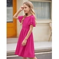 thumbnail image 5 of Arshiner Girls Dresses Summer Ruffle Sleeve Flowy Swing Elastic Waist Party Valentines' Day Dress for Kids, 5 of 8