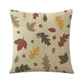 thumbnail image 1 of Funda de almohada con flores silvestres, flor romántica, hojas naturales, funda de cojín cuadrada acogedora, 1 of 5