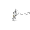 thumbnail image 2 of Krishna Flute Leaf 925 Sterling Silver 5x3mm Pear Lemon Quartz Religious Necklace, 2 of 4