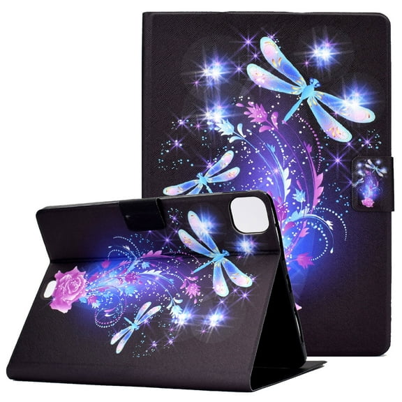 Allytech iPad Pro 11 inch 2021(3rd Gen)/2020(2nd Gen)/2018(1st Gen), Auto Sleep Wake Flexible Slim Back Cover PU Leather Wallet Folio Card Slots Protective Case for iPad Pro 11", Butterfly & Floral