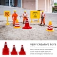 thumbnail image 2 of Traffic Roadblocks Set with 12pcs Red Plastic Cones for Decoration and Simulation Scene Model, 2 of 6