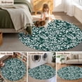 thumbnail image 5 of Round Rug 7Ft Washable Non-Slip, Dark Green Spring Floral Circle Area Rugs for Living Room Bedroom, Farmhouse Flowers Elegant Pastoral Indoor Floor Mats Carpet Runner for Home Decor Aesthetic, 5 of 8