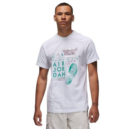 Nike Jordan Brand Graphic SS Tee White/Multi Color DM1424-100 Men's Size XXL