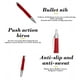 thumbnail image 5 of 10 Pack Basic Retractable Blackness Ballpoint Pens Write Smoothly 1ml Features: Material: Plastic Color: Red,Bule,B-lack Product size: 14x1.1x1.1cm/5.5x0.4x0.4in Packing size:, 5 of 6