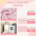 thumbnail image 4 of Dznils Pink Ruffle Shower Curtain with Hooks, Farmhouse Fabric Bathroom Curtain, 72" x 72", 4 of 10