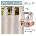 thumbnail image 2 of Evago Outdoor Linen Sheer Curtains For Patio Waterproof With Detachable Self-stick, Natural, 2 of 4