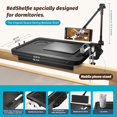 thumbnail image 5 of Bedside Shelf for Bunk Bed - Dorm Bed Shelf with Cup Holder, Night Light Socket, and Hook Versatile Bed Shelf for Dorm Room Essentials, Loft Nightstand, and Dorm Bed Storage Solution, 5 of 8