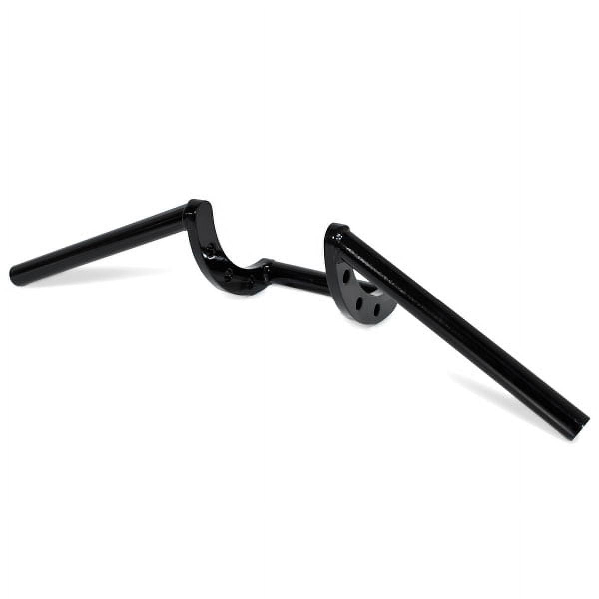 Krator Motorcycle Handlebar 1" Black Z-Bars Cruiser Bike Compatible with Harley Davidson Sportster Nightster Roadster 1200