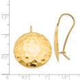 thumbnail image 5 of 14K Yellow Gold Hammered Circle Earrings, 5 of 5