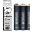 thumbnail image 1 of Professional Drawing Sketching Pencil Set, Blending Stumps for Seamless Artwork, Non-Toxic Drawing Pencils, 14PCS, 1 of 5