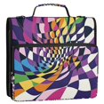 thumbnail image 5 of FORMRS Zipper Binder with Shoulder Strap 2-inch Ring 500 Sheet Capacity File Bag, Purple Wavy Plaid, 5 of 5