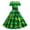 Gold, variant on Women St Pa Day Print Short Sleeve 1950s Housewife Evening Party Prom Dress Fashion Women Elegant Party Dress Sexy Easter Easter St. Patrick's Day Ladies Dress Black M