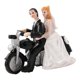 thumbnail image 1 of Inteprter Wedding Bride Groom Couple Motorcycle Resin Topper Figurine Decoration Cake Kits de decoración para fiestas, 1 of 6