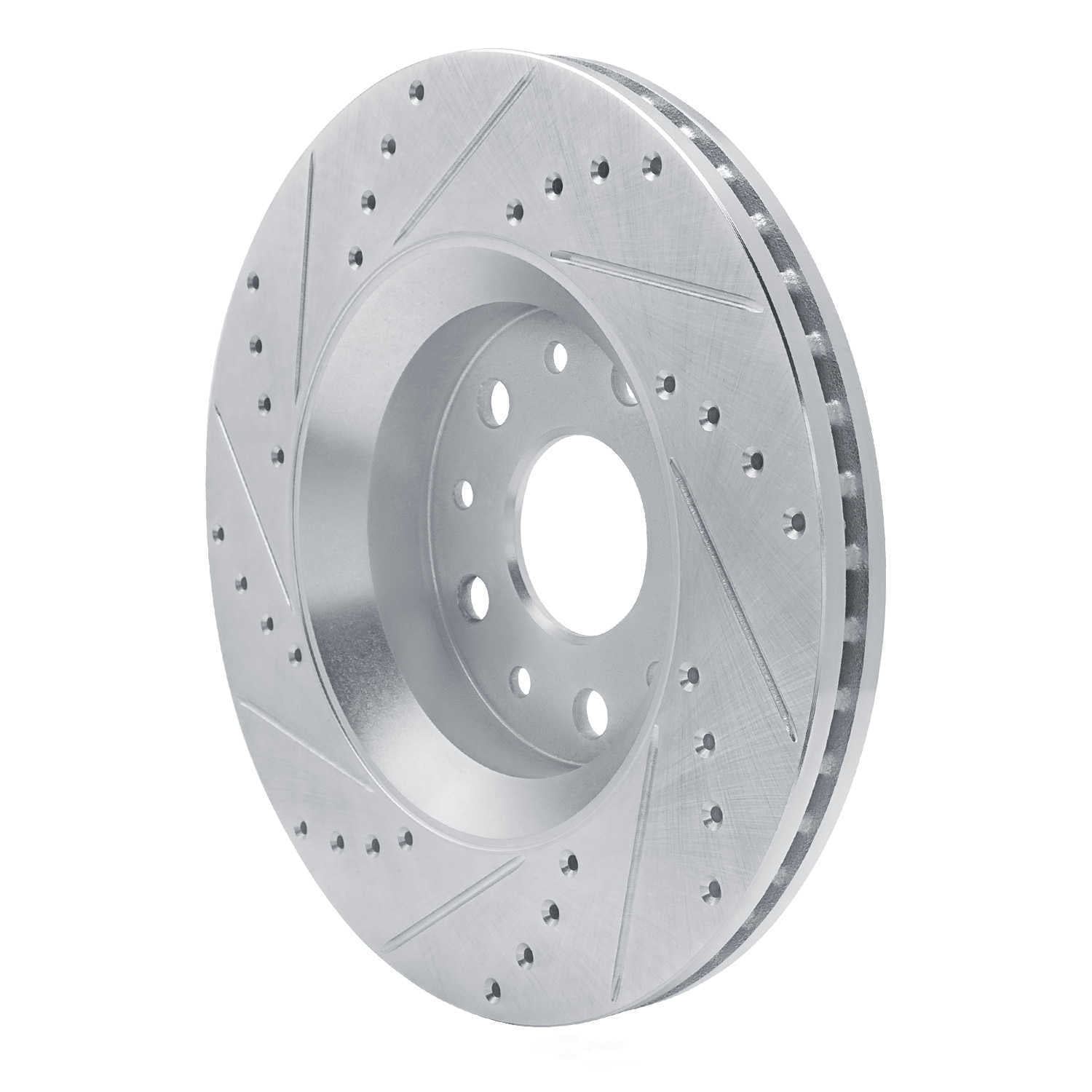 Dynamic Friction Company 631-42038R DFC Brake Rotor - Drilled And Slotted - Silver