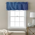 thumbnail image 3 of Abstract Valance Curtain for Windows Blue Stripe Geometric Swirling Shape Modern Art Rod Pocket Curtain Valances Short Window Treatments Panels for Kitchen Bathroom Laundry Room Basement 42 x 12 Inch, 3 of 9