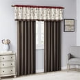 thumbnail image 3 of Pemberly Row Polyester Fabric Window Panel with Lining in Brown/Red, 3 of 12