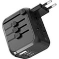 thumbnail image 2 of International European Travel Plug Adapter - Universal Travel Plug Adapter Travelling Essentials to US EU, 2 of 8