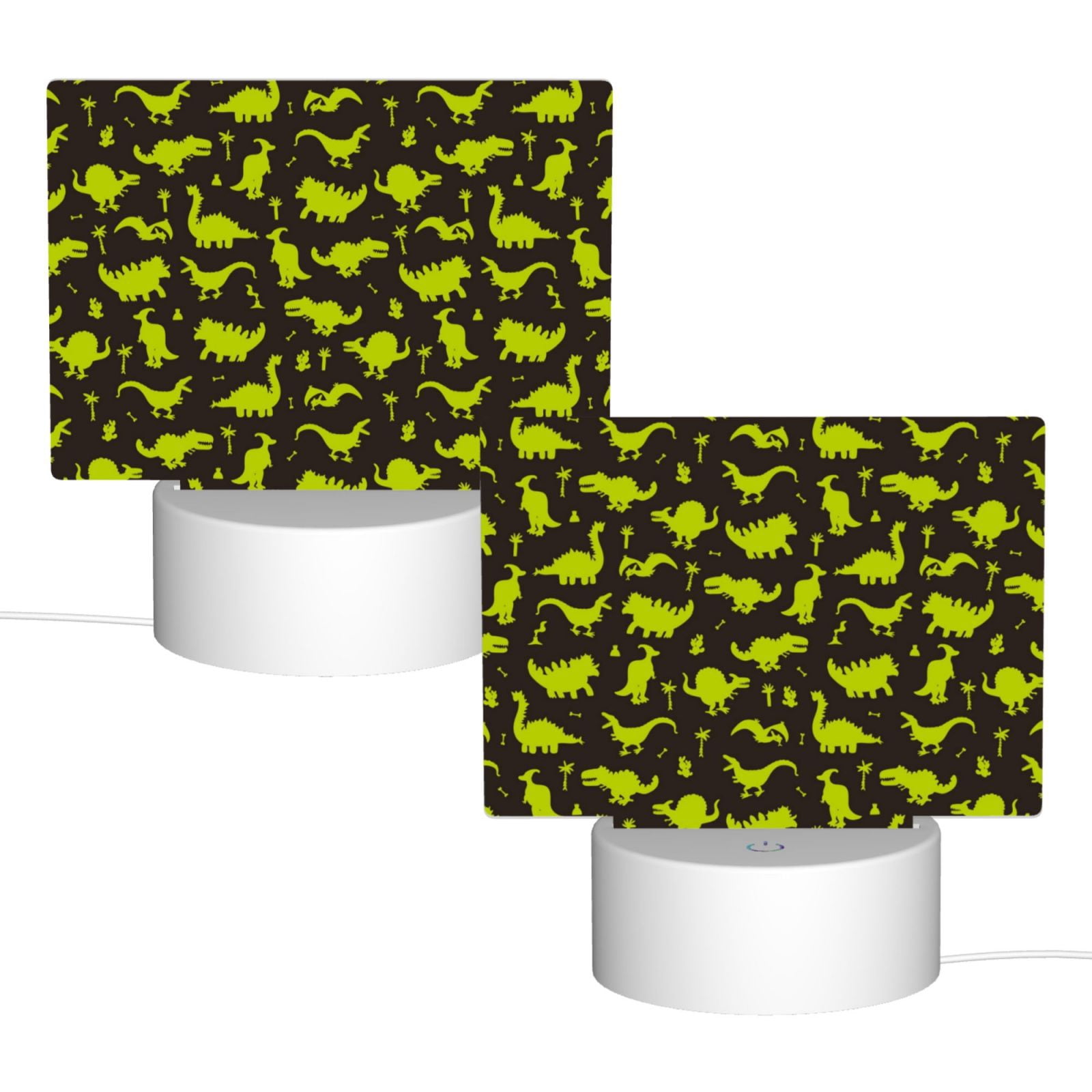 Vsdgher Cute Dinosaurs (2) Rectangular Acrylic Night Light Acrylic Sleep Night Light Friend Gifts for Birthday Gifts for Women Teens Boys Girls