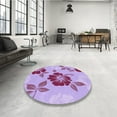 thumbnail image 3 of Ahgly Company Indoor Rectangle Patterned Orchid Purple Area Rugs, 2' x 5', 3 of 6