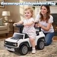 thumbnail image 2 of iYofe Toddler Push Car, Licensed Ford Bronco Raptor Toddlers Ride on Toys with Music, Under Seat Storage, Ages 18+ Months, White, 2 of 10