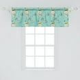 thumbnail image 2 of Ambesonne Owl Print Window Valance, Winter Bird in Snow, 54" X 18", Seafoam Multicolor, 2 of 3
