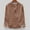 Khaki, variant on KeShDi Flannel Shirt Men Casual Solid Button Long Sleeve Round Collar Pullover Blouse Shirt Gray 2X