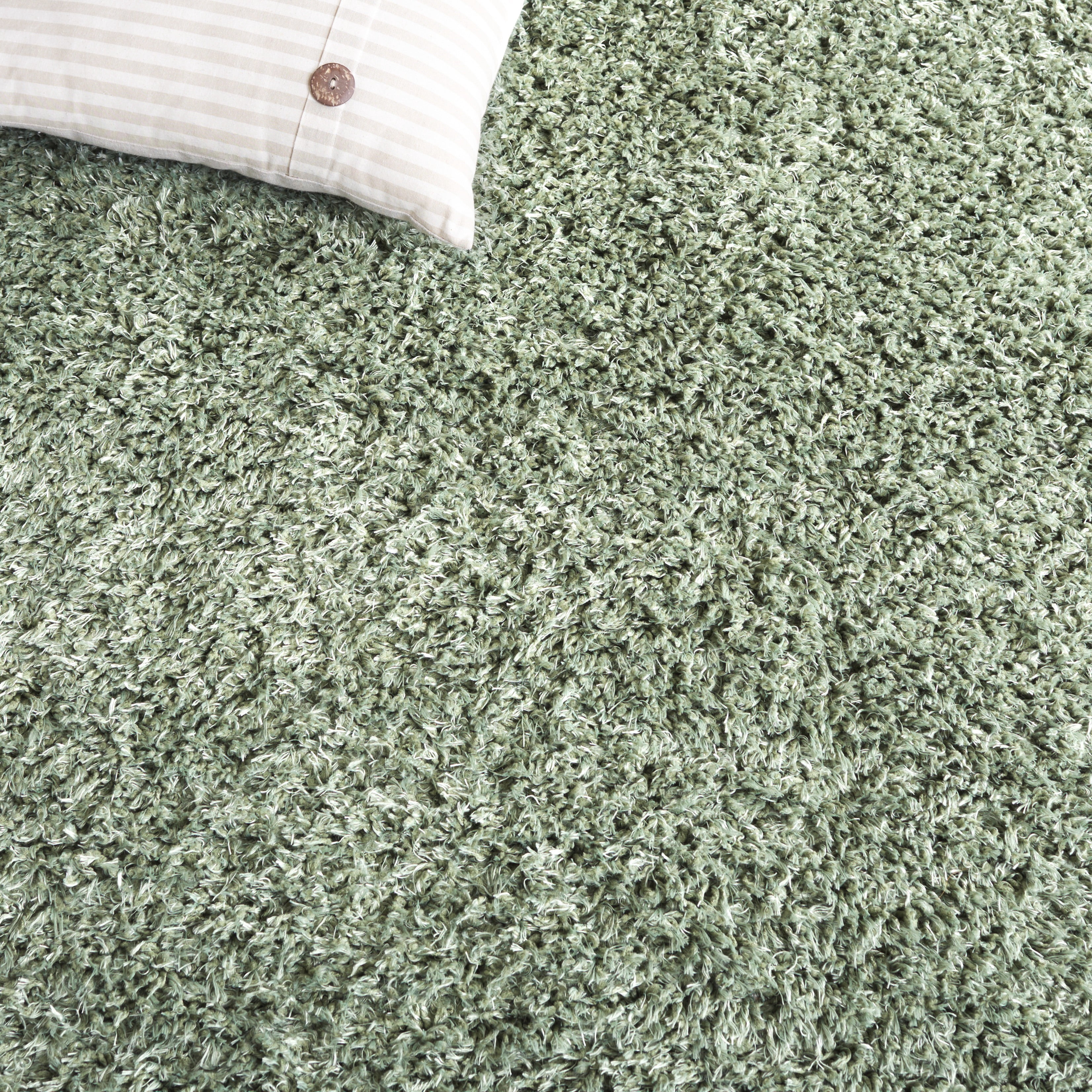 Safavieh Lindsay Deborah Solid Polyester Shag Runner Rug, Green, 2'2" x 5'